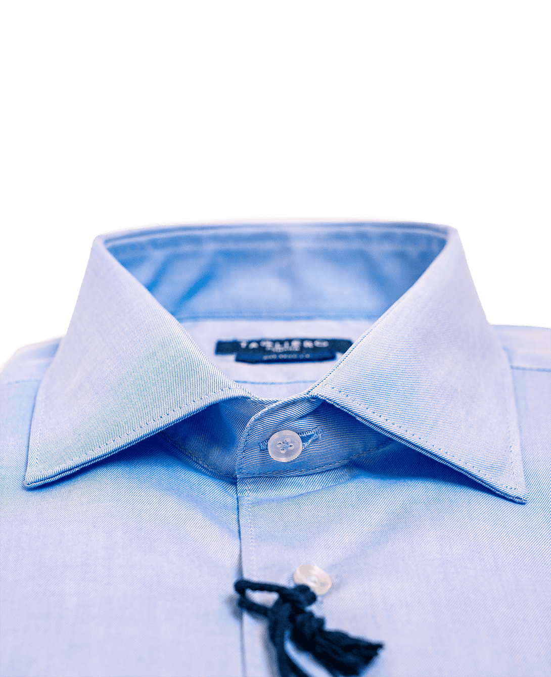 CAMICIA UOMO SLIM FIT COLLO FRANCESE Twill Azzurro