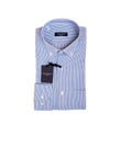CAMICIA UOMO REGULAR FIT COLLO BOTTON DOWN Popeline Millerighe Blu