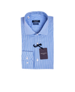 CAMICIA UOMO REGULAR FIT COLLO FRANCESE Popeline Quadro Blu