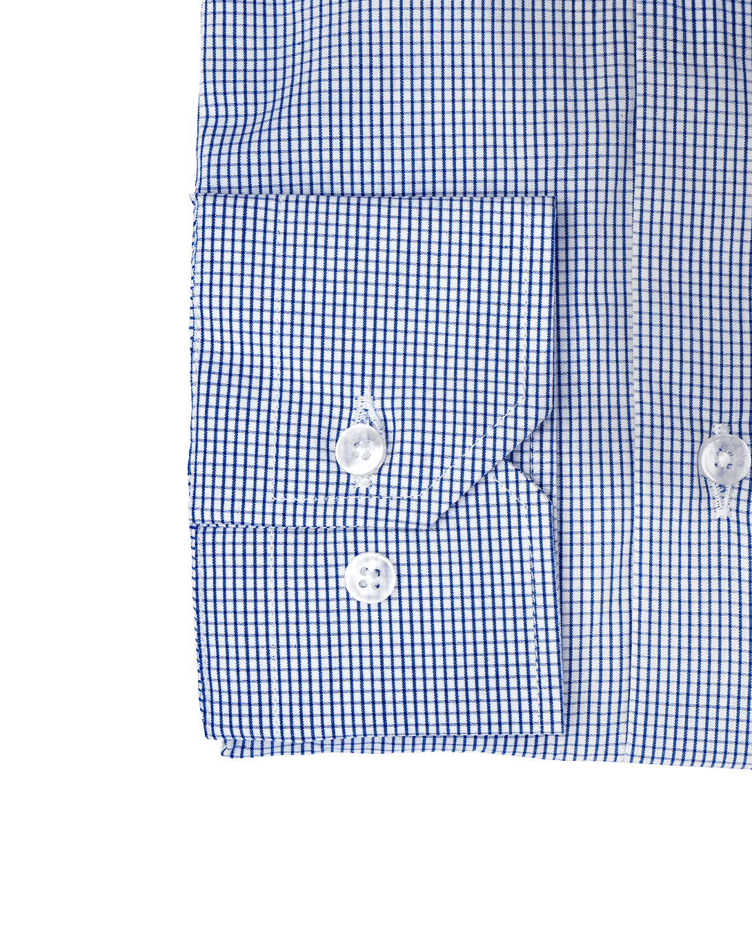 CAMICIA UOMO REGULAR FIT COLLO FRANCESE Popeline Quadro Blu
