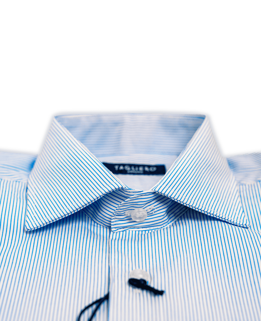 CAMICIA UOMO REGULAR FIT COLLO FRANCESE Popeline Millerighe Azzurro