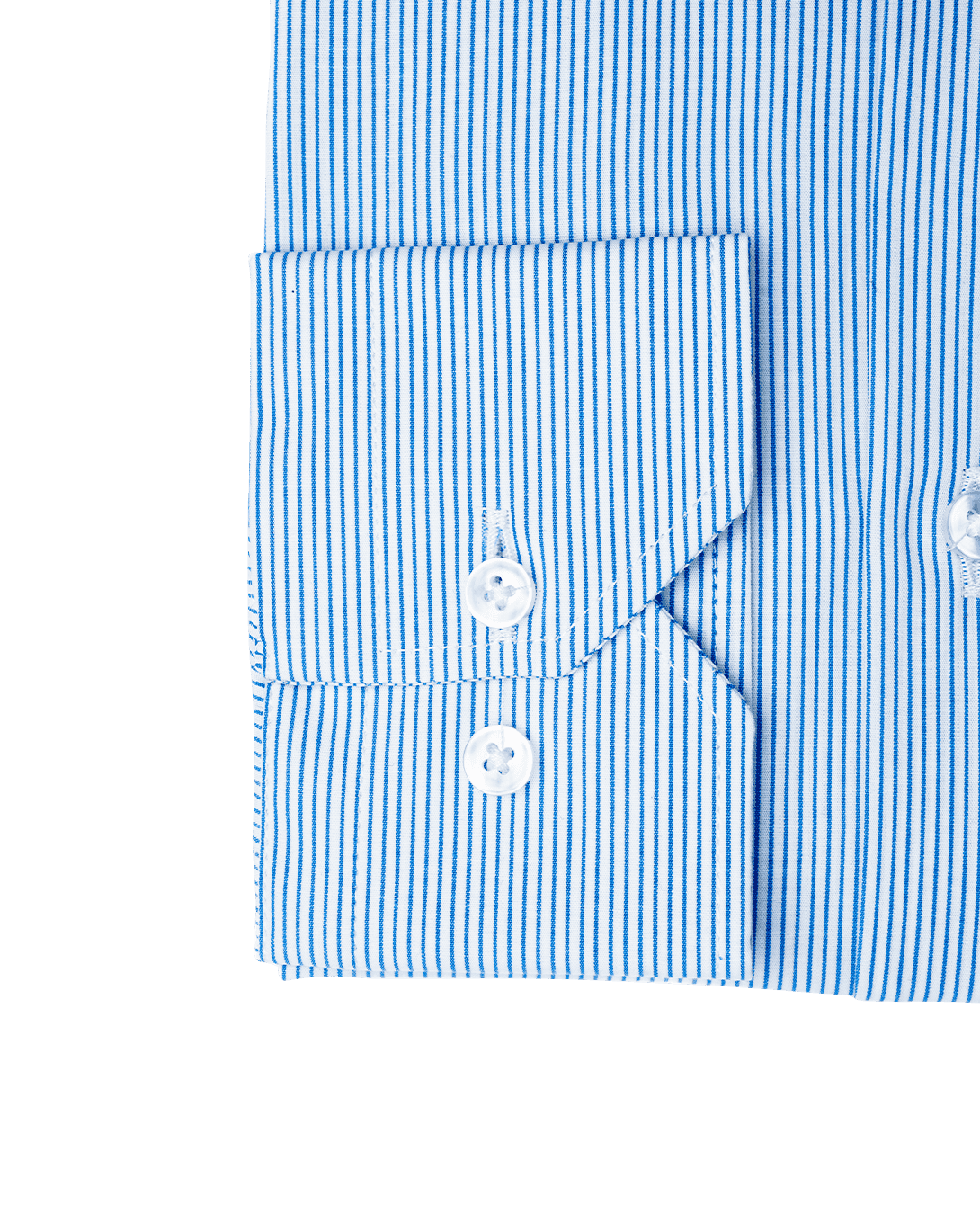 CAMICIA UOMO REGULAR FIT COLLO FRANCESE Popeline Millerighe Azzurro