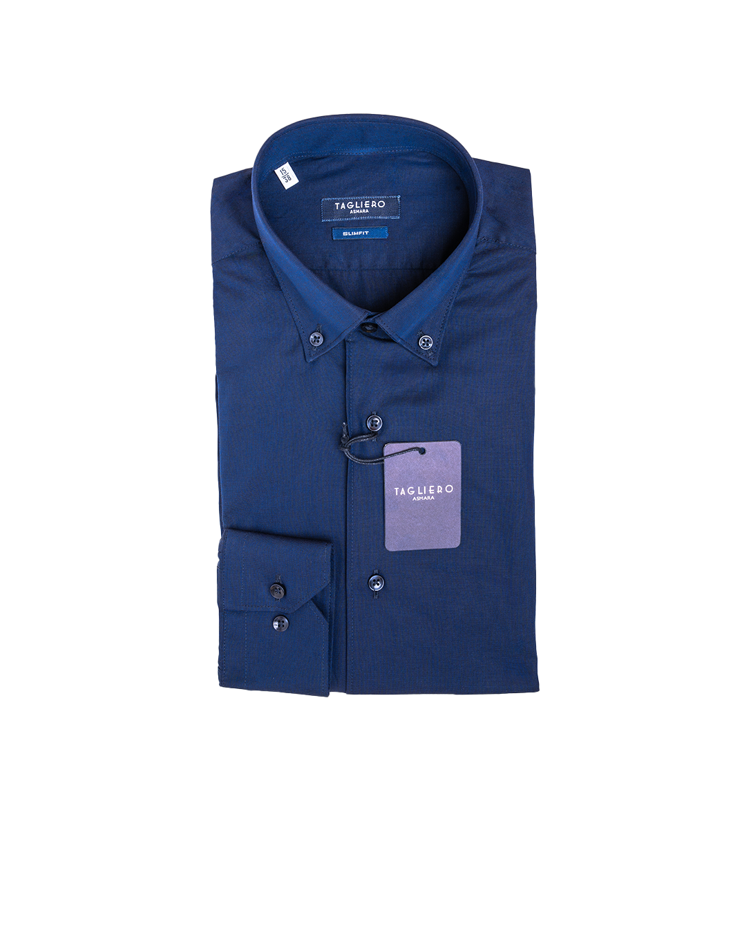 SLIM FIT BOTTON DOWN MAN SHIRT Blue Popeline