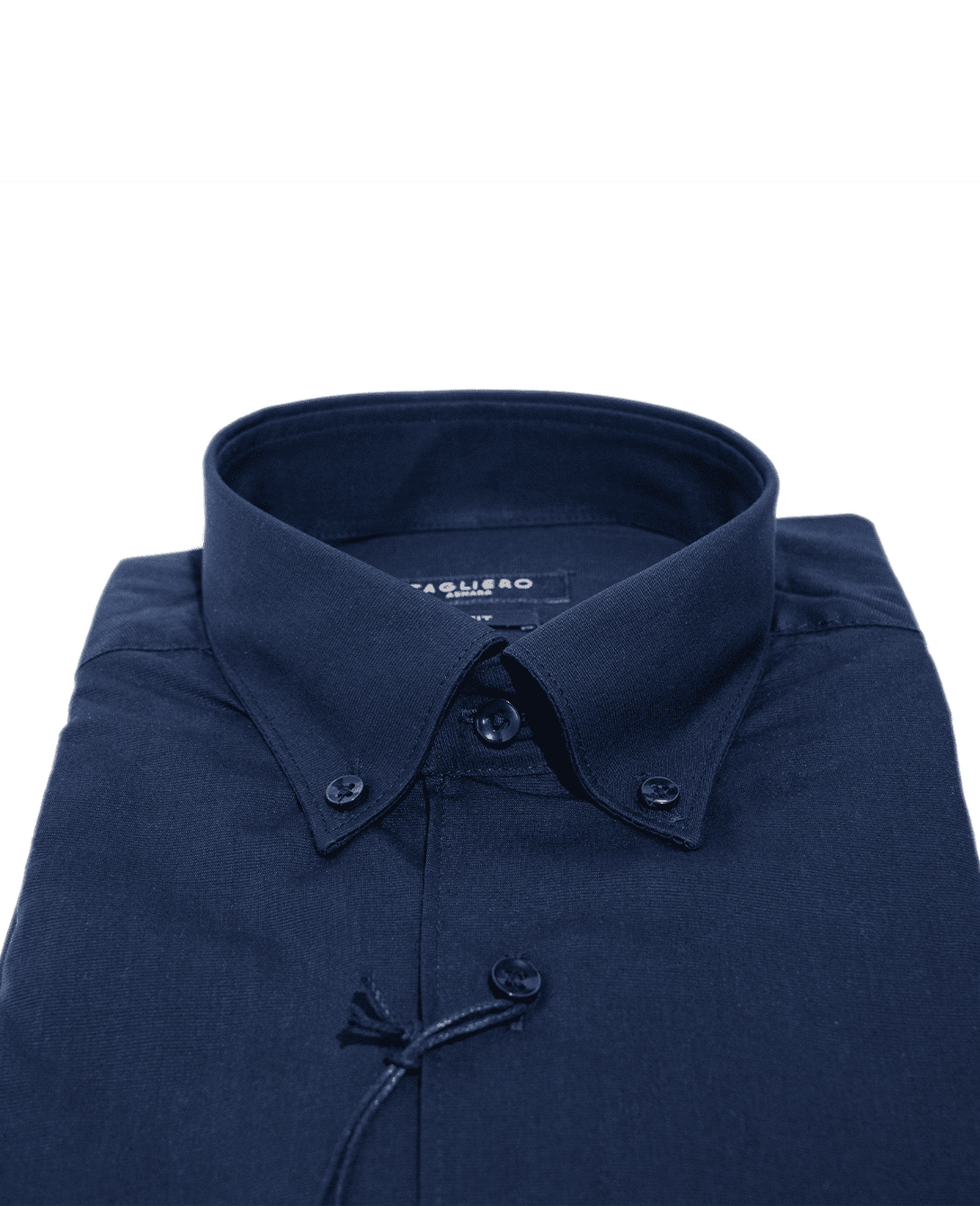 CAMICIA UOMO SLIM FIT COLLO BOTTON DOWN Popeline Blu