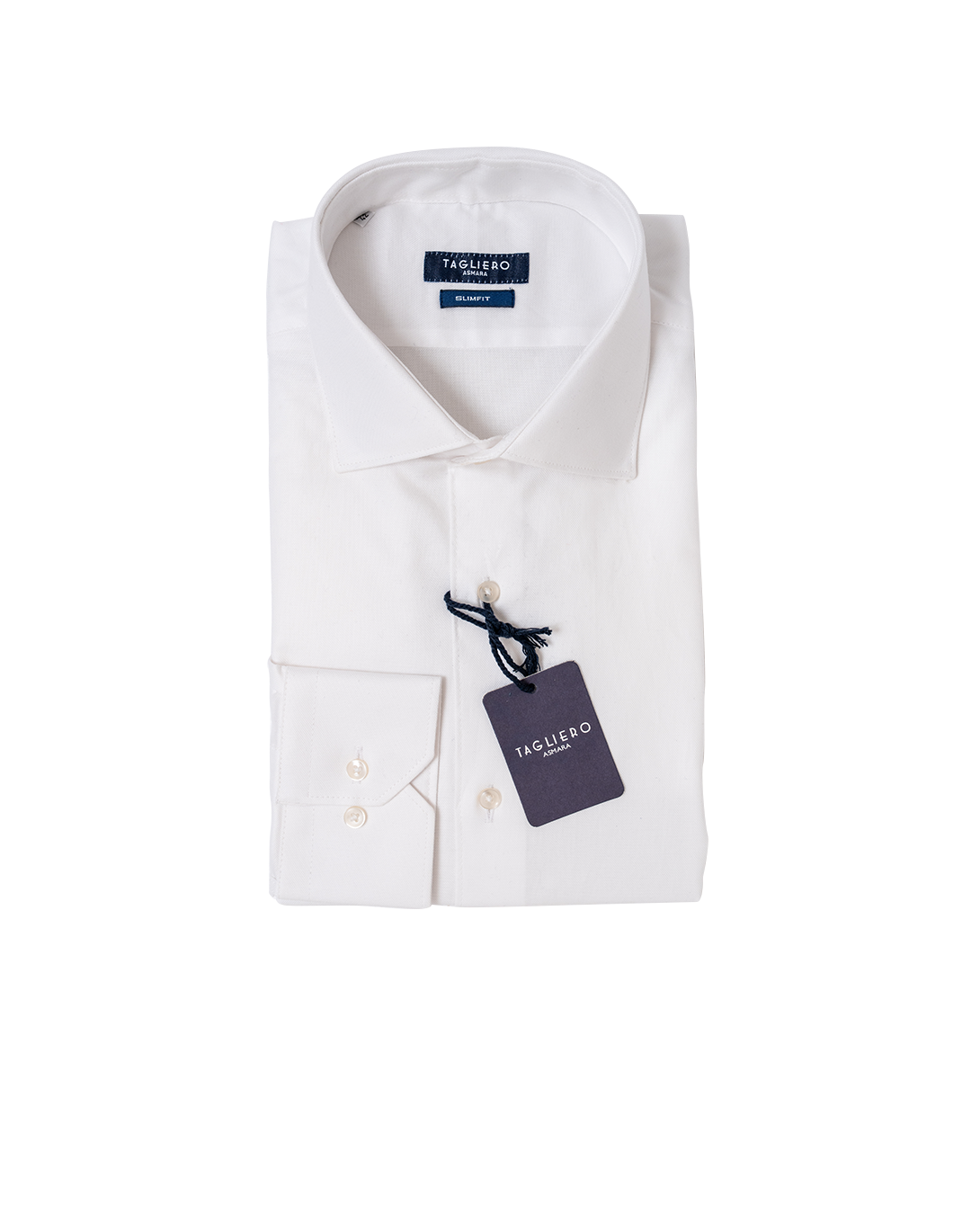 CAMICIA UOMO SLIM FIT COLLO FRANCESE Pin Point Bianco