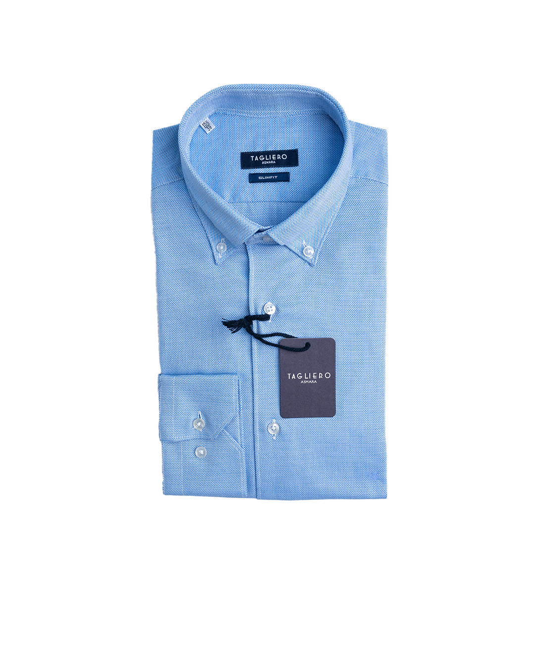 SLIM FIT BOTTON DOWN MAN SHIRT Light Blue Royal Oxford