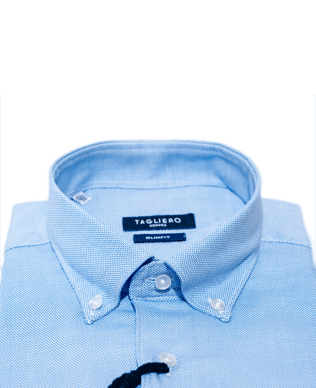 SLIM FIT BOTTON DOWN MAN SHIRT Light Blue Royal Oxford