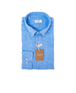CAMICIA UOMO REGULAR FIT COLLO BOTTON DOWN Lino Azzurro Medio