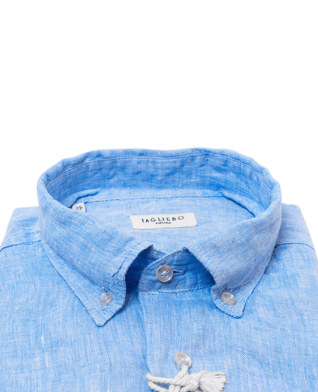 CAMICIA UOMO REGULAR FIT COLLO BOTTON DOWN Lino Azzurro Medio