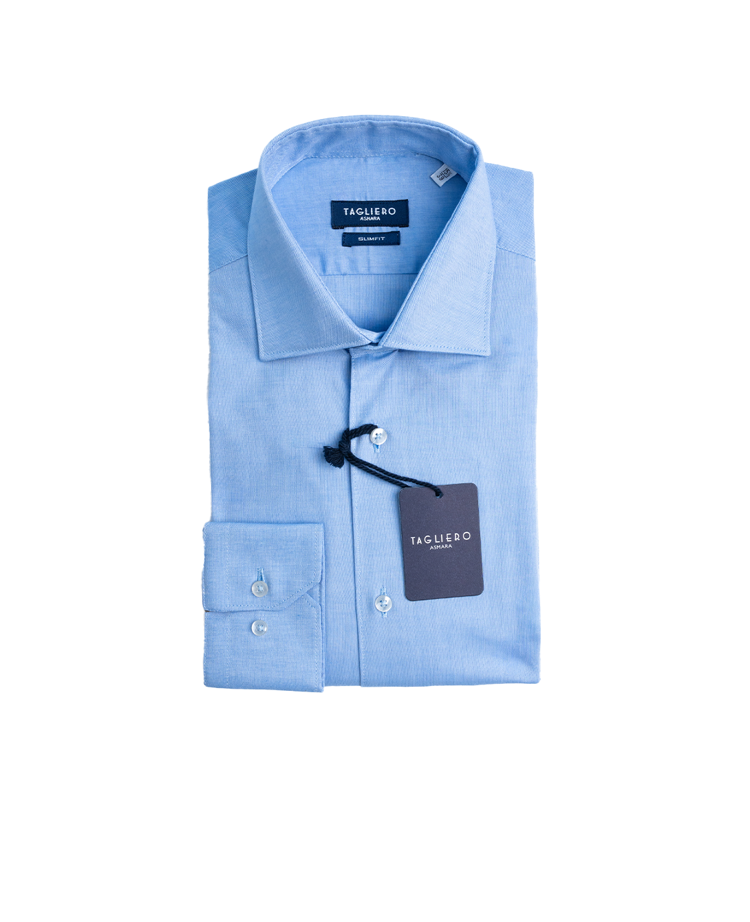 CAMICIA UOMO SLIM FIT COLLO FRANCESE Pin Point Azzurro