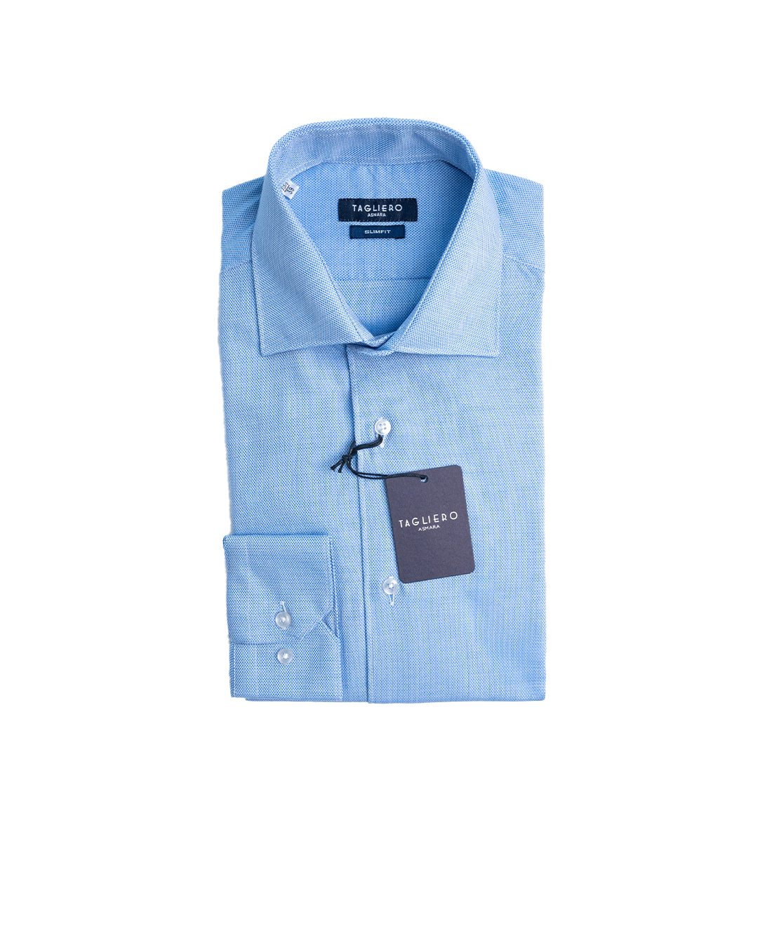 CAMICIA UOMO SLIM FIT COLLO FRANCESE Royal Oxford Azzurro