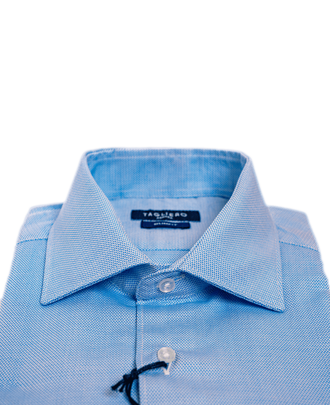 SLIM FIT FRENCH COLLAR MAN SHIRT Light Blue Royal Oxford