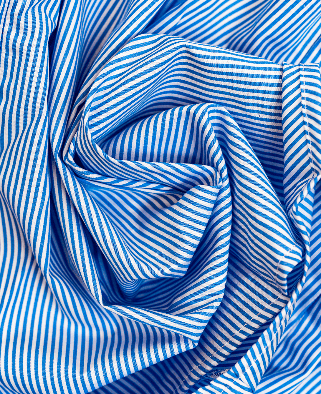 CAMICIA DONNA COTONE Popeline Bacchettino Bianco Azzurro