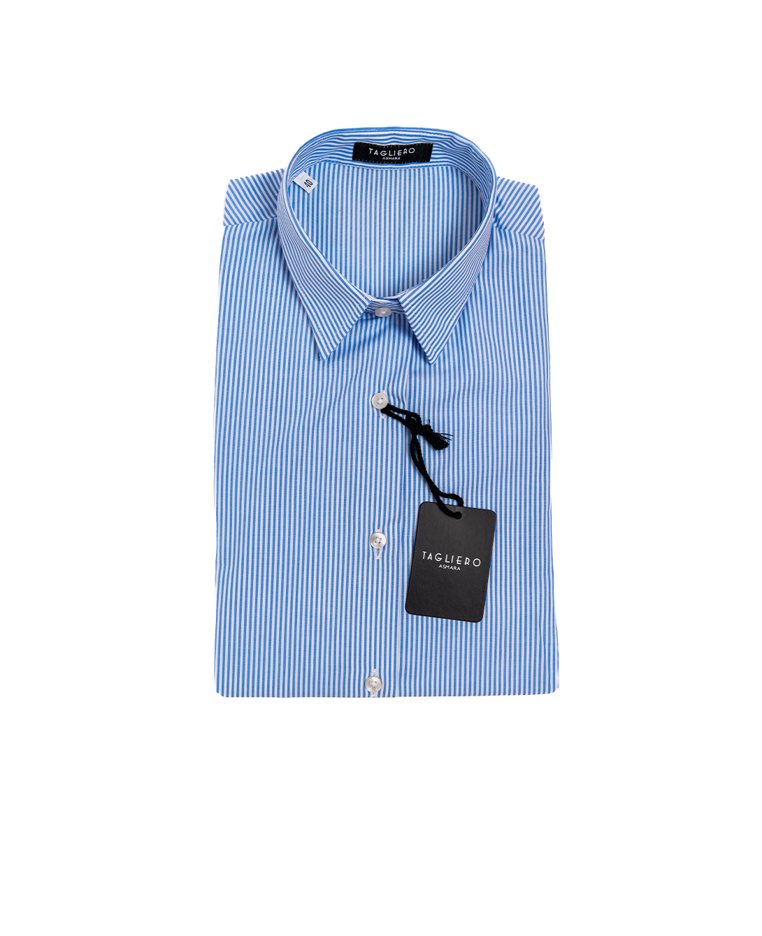 CAMICIA DONNA COTONE Popeline Bacchettino Bianco Azzurro