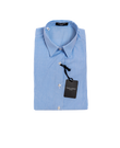 CAMICIA DONNA COTONE Popeline Bacchettino Bianco Azzurro